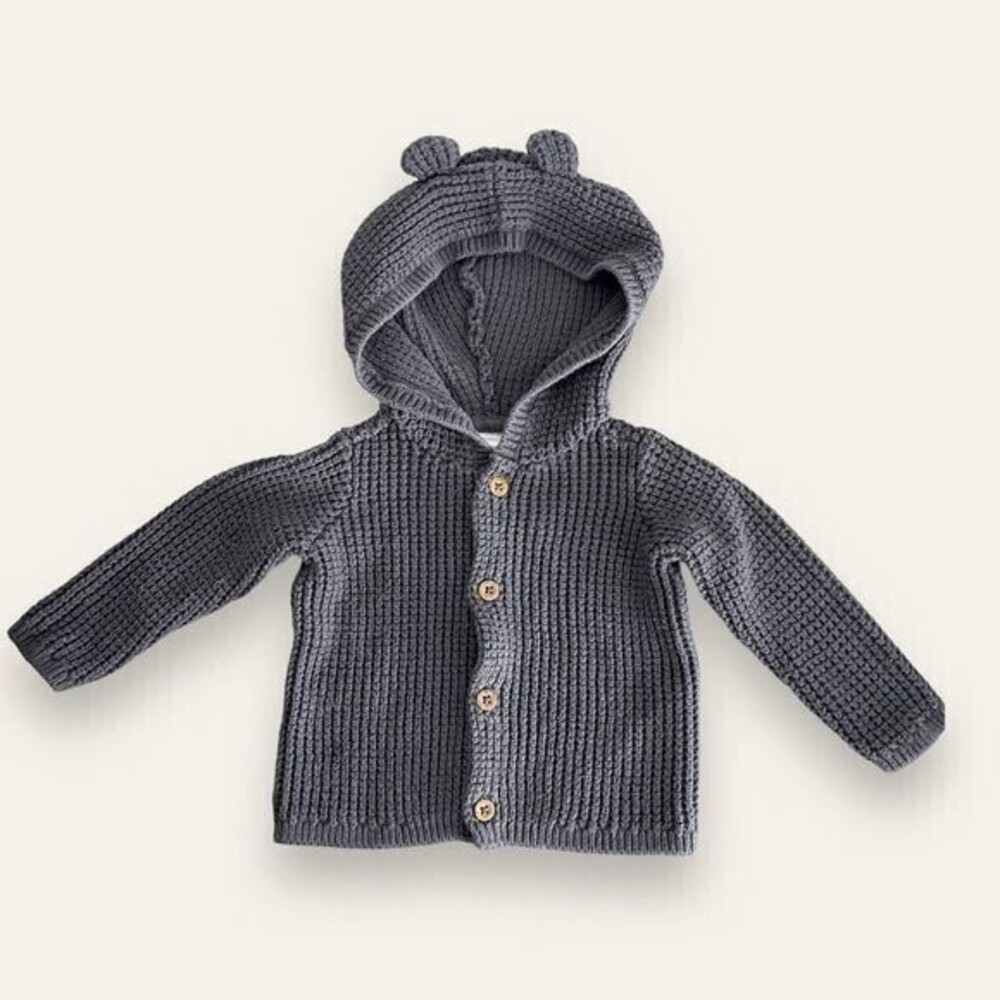 Baby Hooded Cardigan Size 6M Gray by Carter's